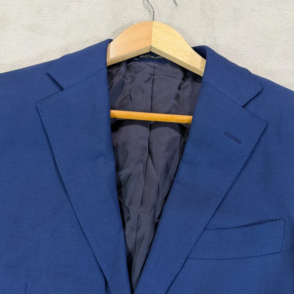 Suitsupply Mens 36R Napoli Blue Wool Blazer Sport Coat Zignone S110s Preppy EUC